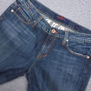 Vigoss Jeans Womans Size 11/12‎ Blue Bootcut Studded Butterfly Y2K
